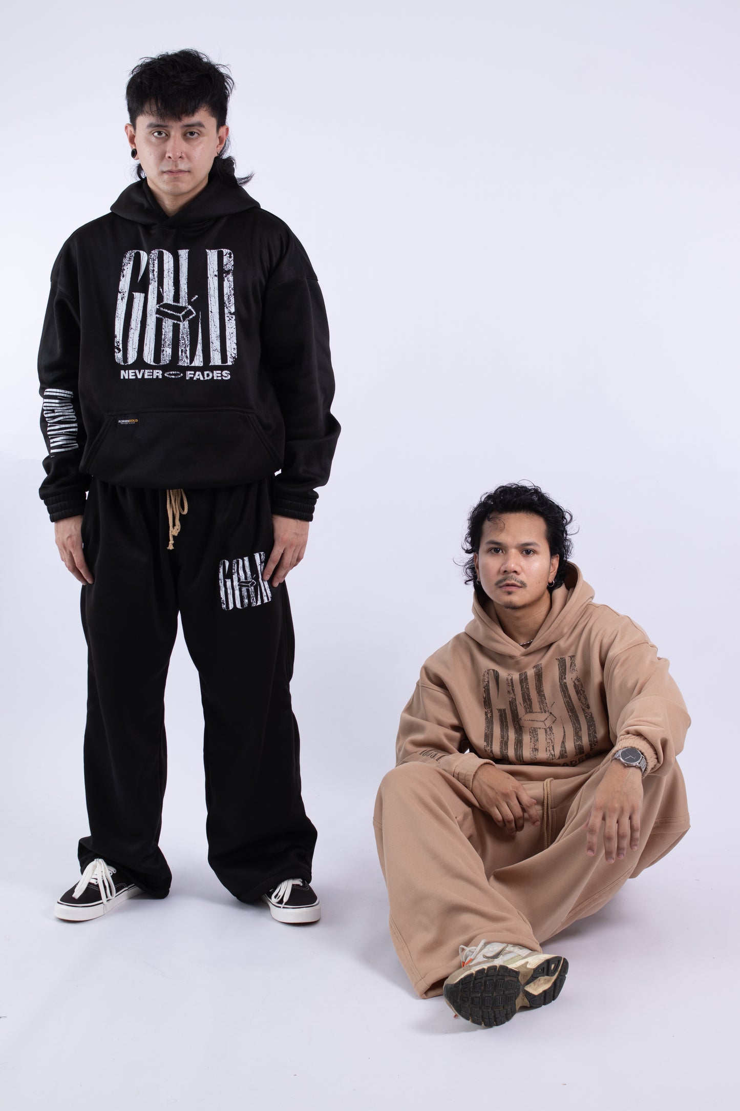 Alwaysgold Never Fades Hoodie on BLACK
