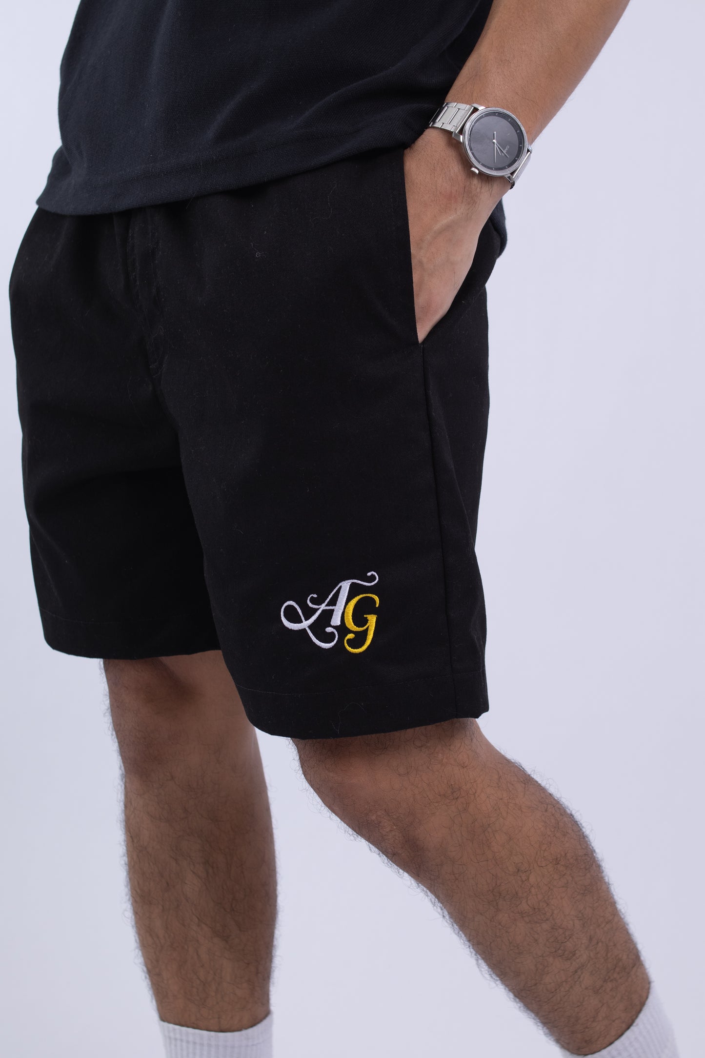 3 pocket cursive embro on black