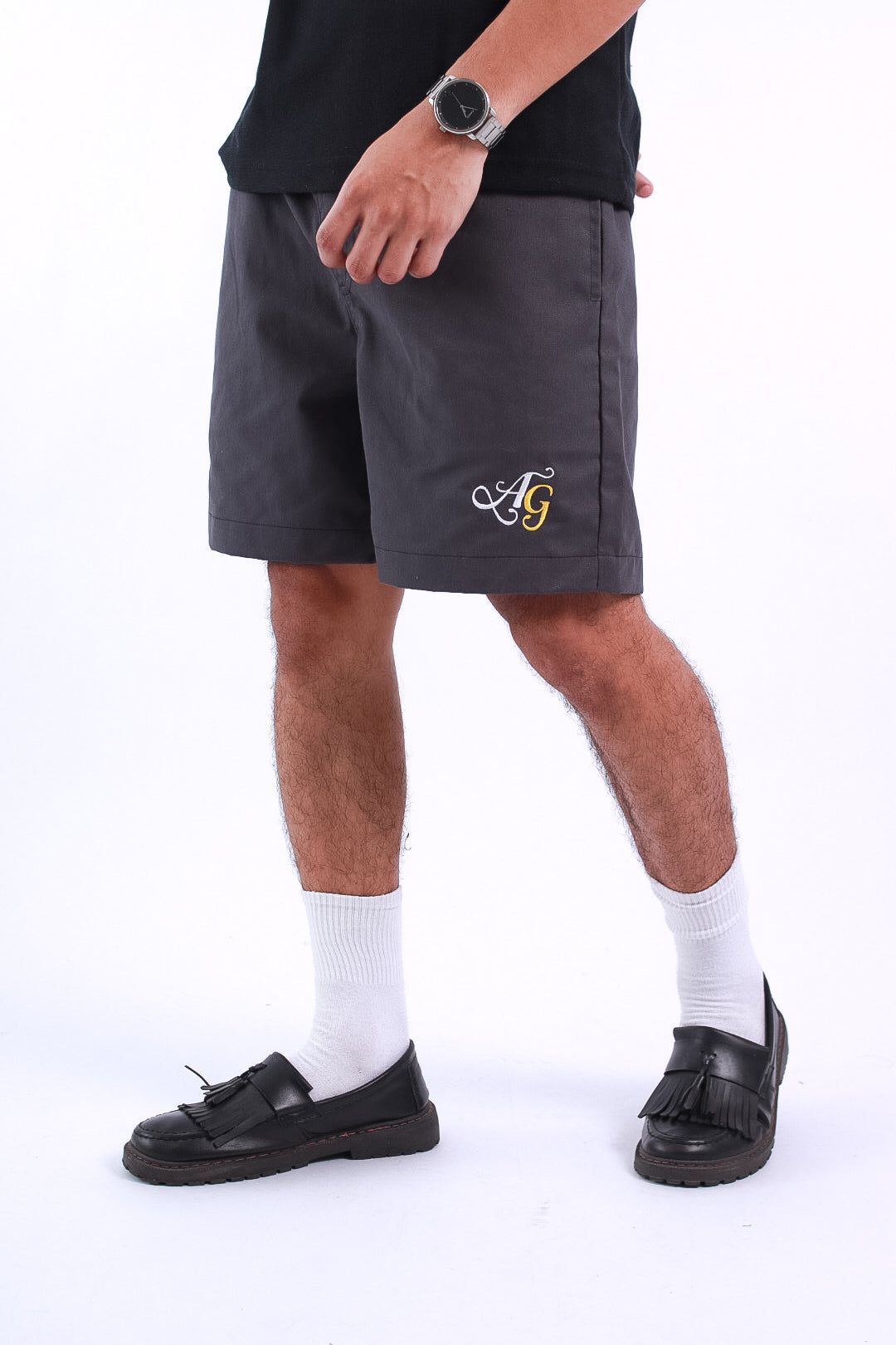 (Copy) 3 pocket cursive embro on gray