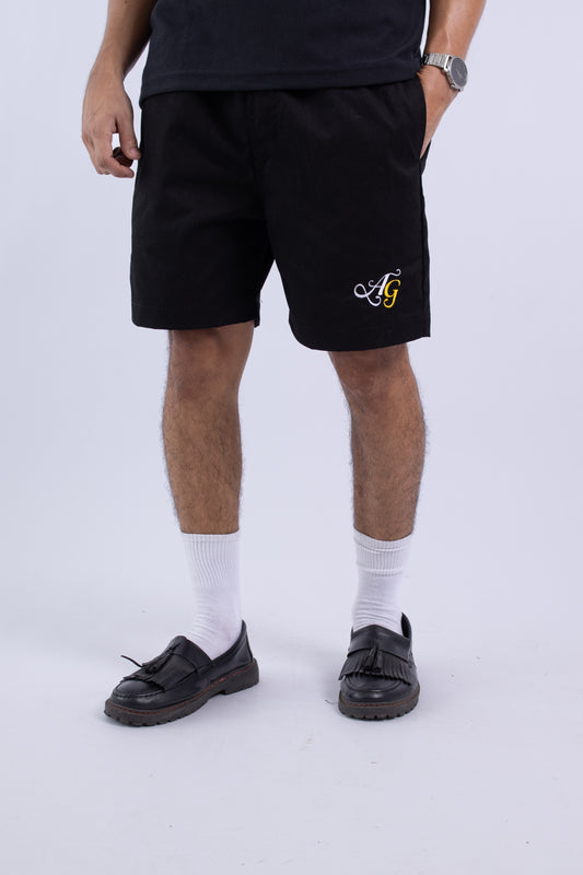 3 POCKET CURSIVE EMBRO IN BLACK