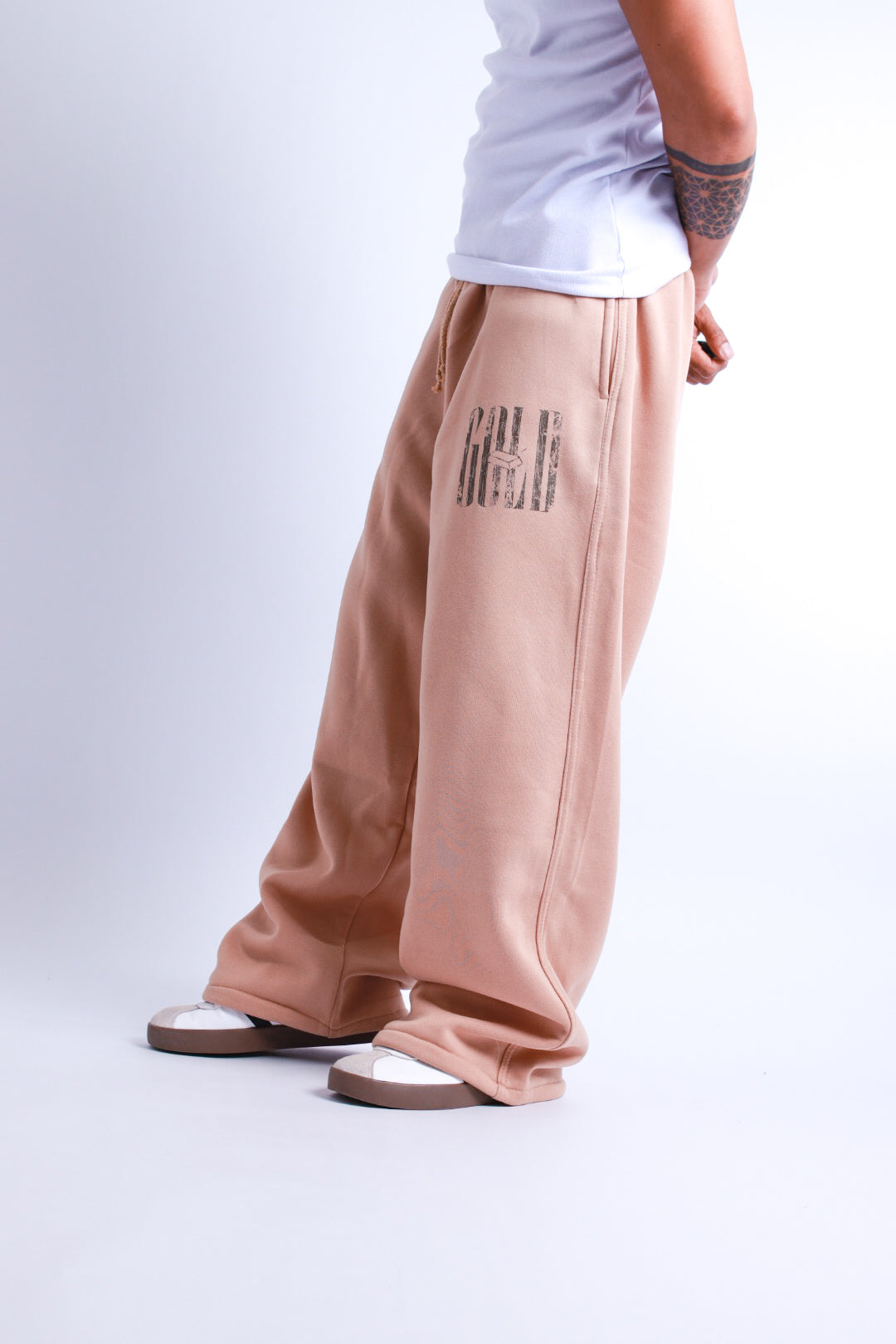 Wide Leg Pants Gold Never Fades on KHAKI