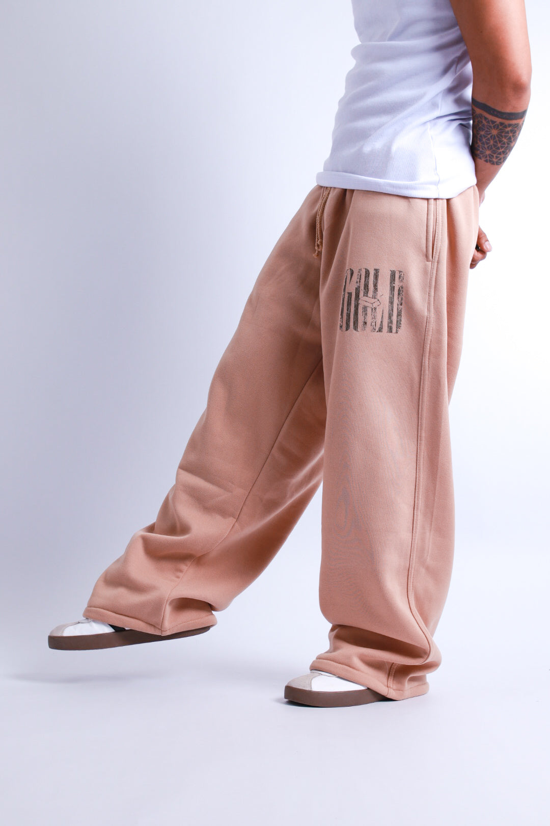 Wide Leg Pants Gold Never Fades on KHAKI