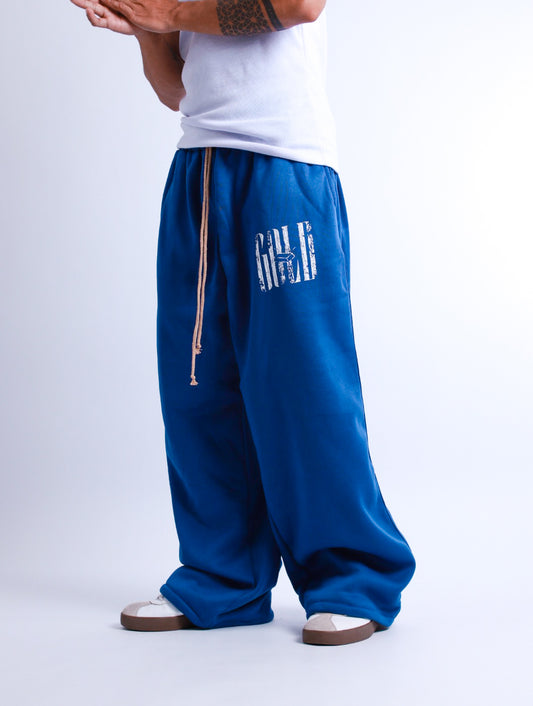 Wide Leg Pants Gold Never Fades Track suit on ROYAL BLUE