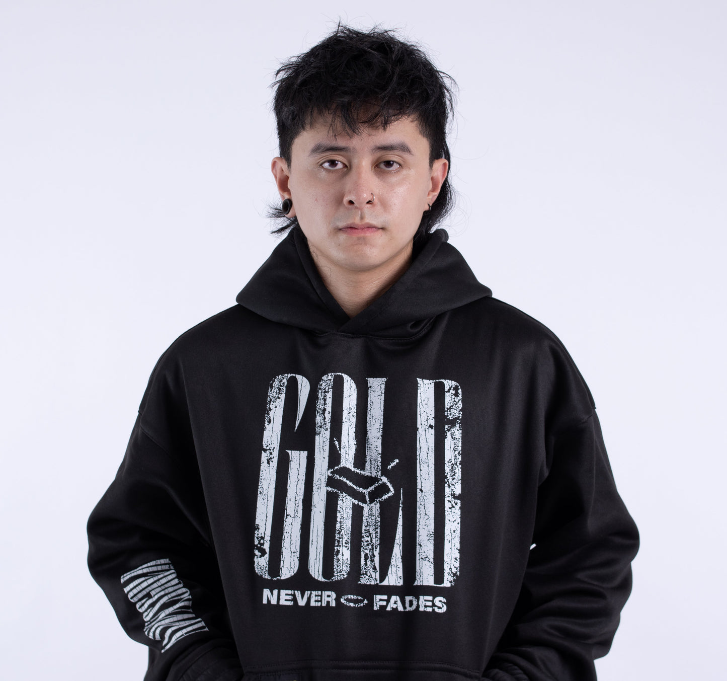 Alwaysgold Never Fades Hoodie on BLACK