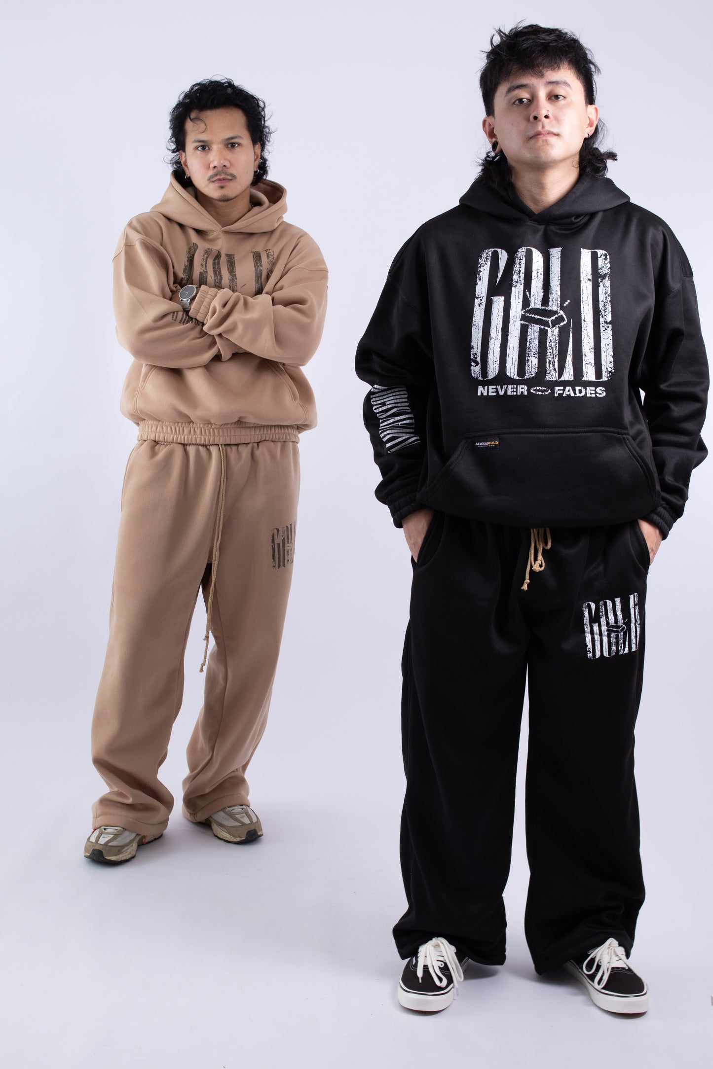 Alwaysgold Never Fades Hoodie on BLACK